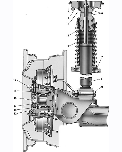 6.6. Крепление амортизатора