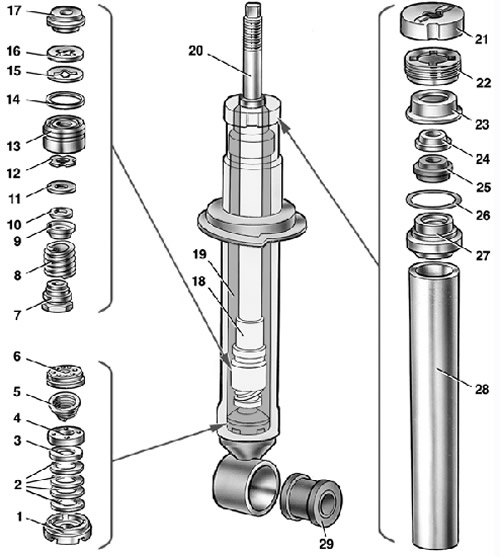 6.7. Детали амортизатора задней подвески