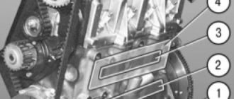 Зоны прослушивания стуков в двигателе