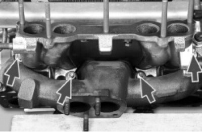 гайки крепления впускной трубы