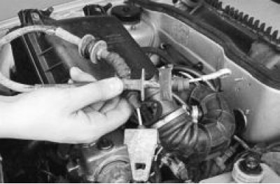 вытяните наконечник троса