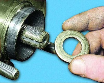 Отверните гайку ступицы