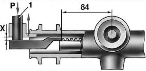Проверка зазора между упором рейки и гайкой