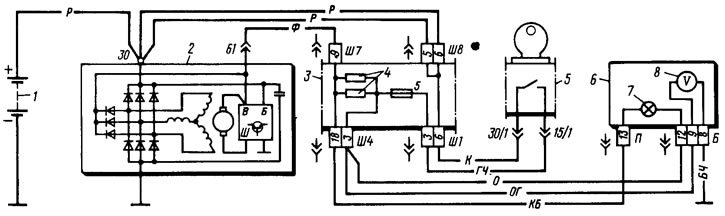 Схема соединений генератора 94.3701