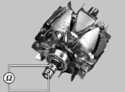 Проверьте сопротивление обмотки ротора