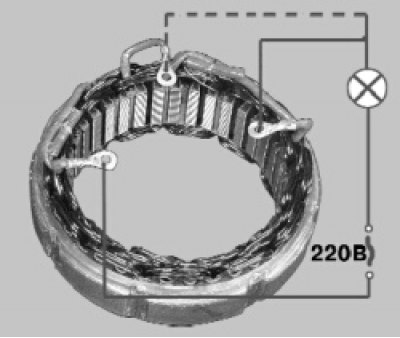 Проверьте, нет ли обрыва в обмотке статора